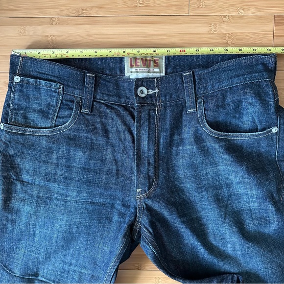 Levi's 514 Slim Straight Denim Blue Jean 36x30 Double Flap Pockets Zip Fly - Picture 6 of 16